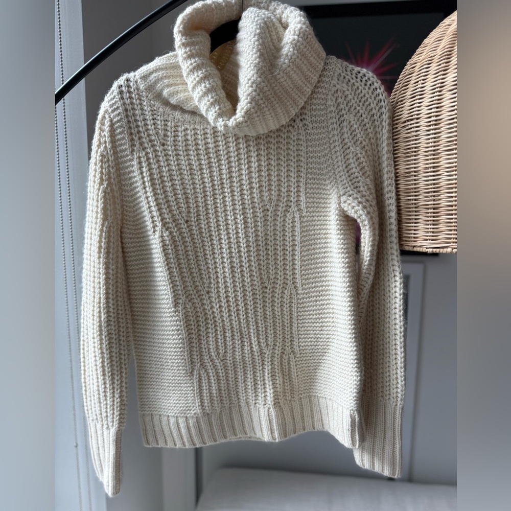 Banana Republic Cream Cowl Neck Sweater